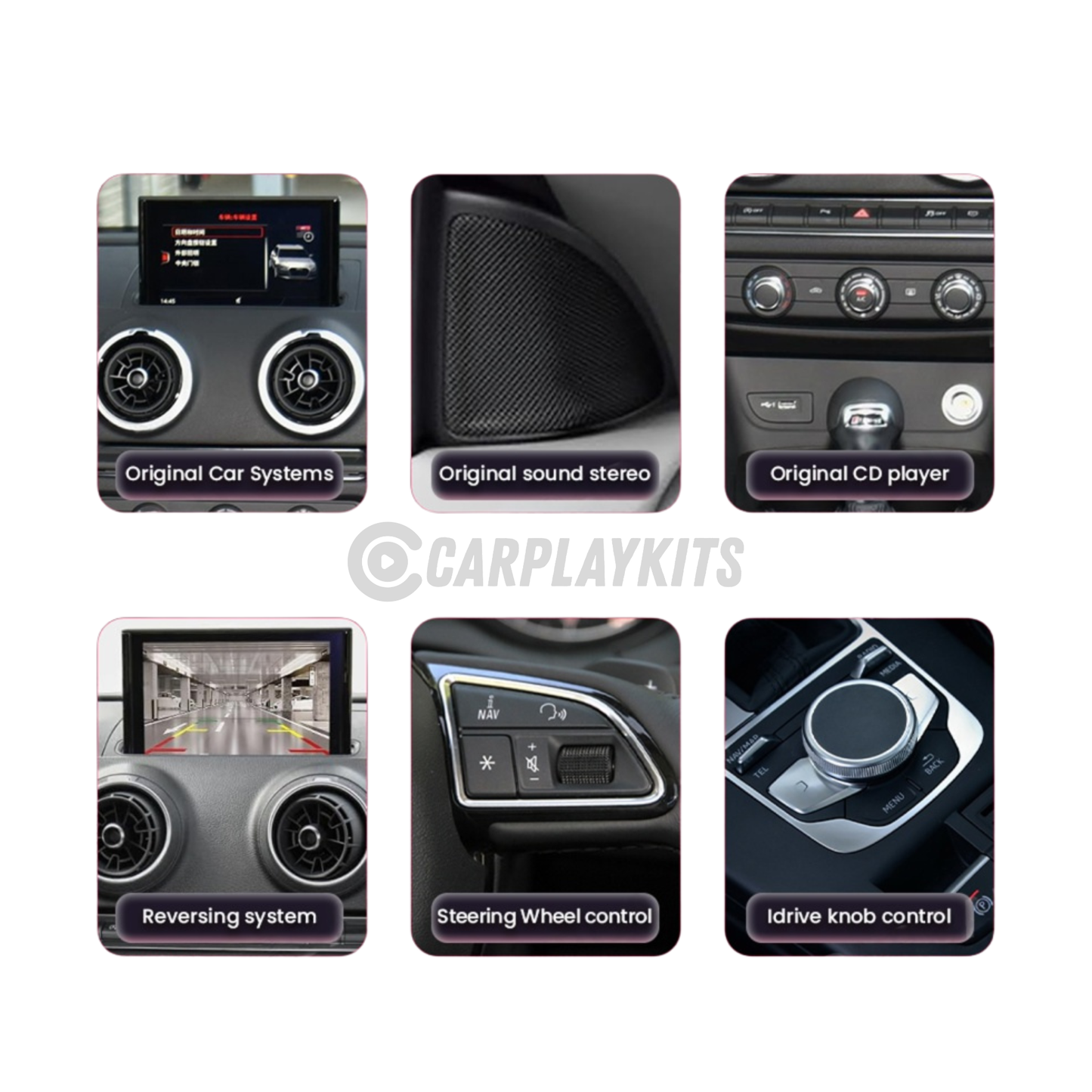 Audi A3 Carplay kit original controls
