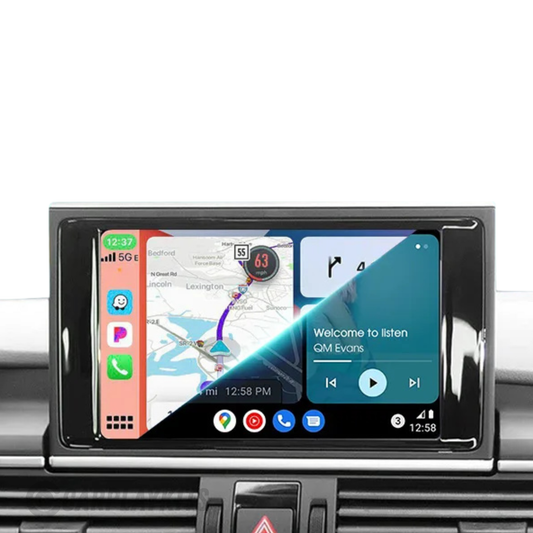 A plug and play apple carplay and android auto kit for the audi a6 series 2012-2016