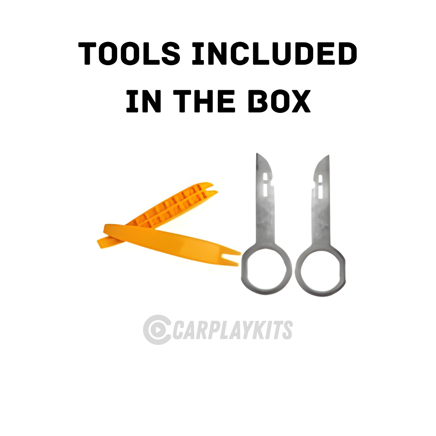 the included tools in the box for the wireless apple carplay and android auto kit for the audi a4 2017 and 2018