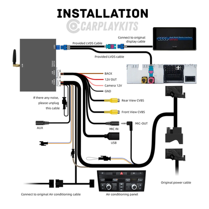 audi q7 2010-2015 wiring installation view