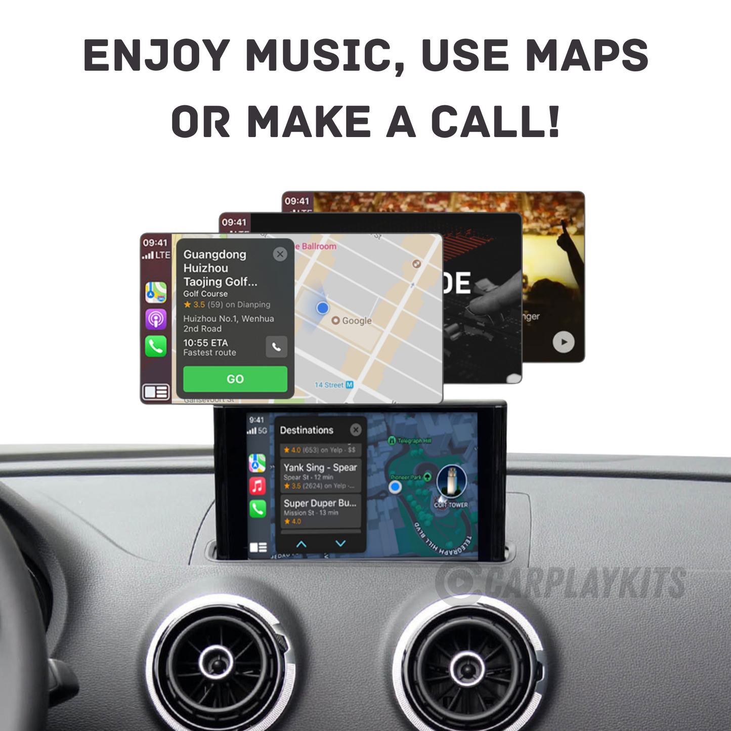 features list of the audi a5 carplay kit