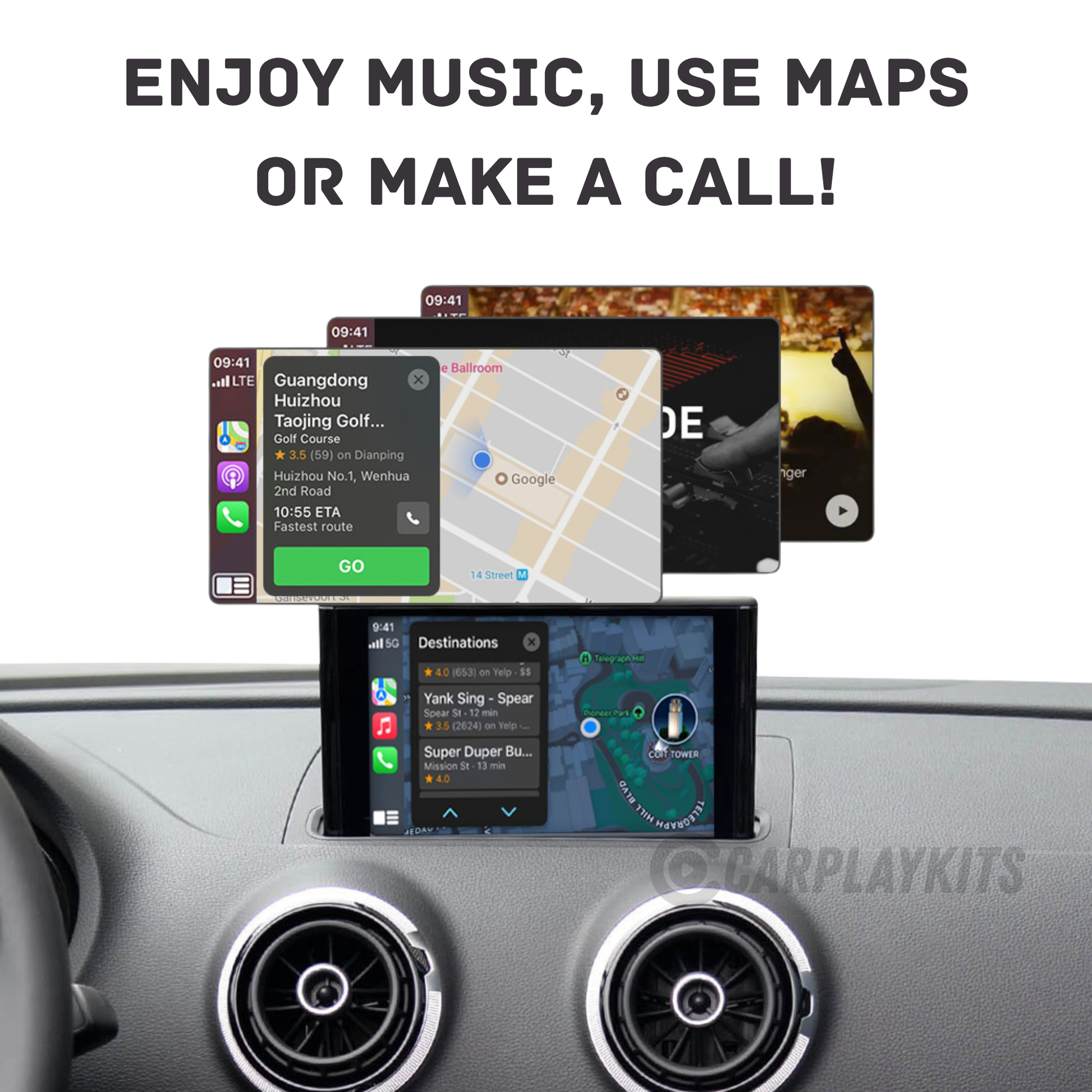 features list of the audi a5 carplay kit