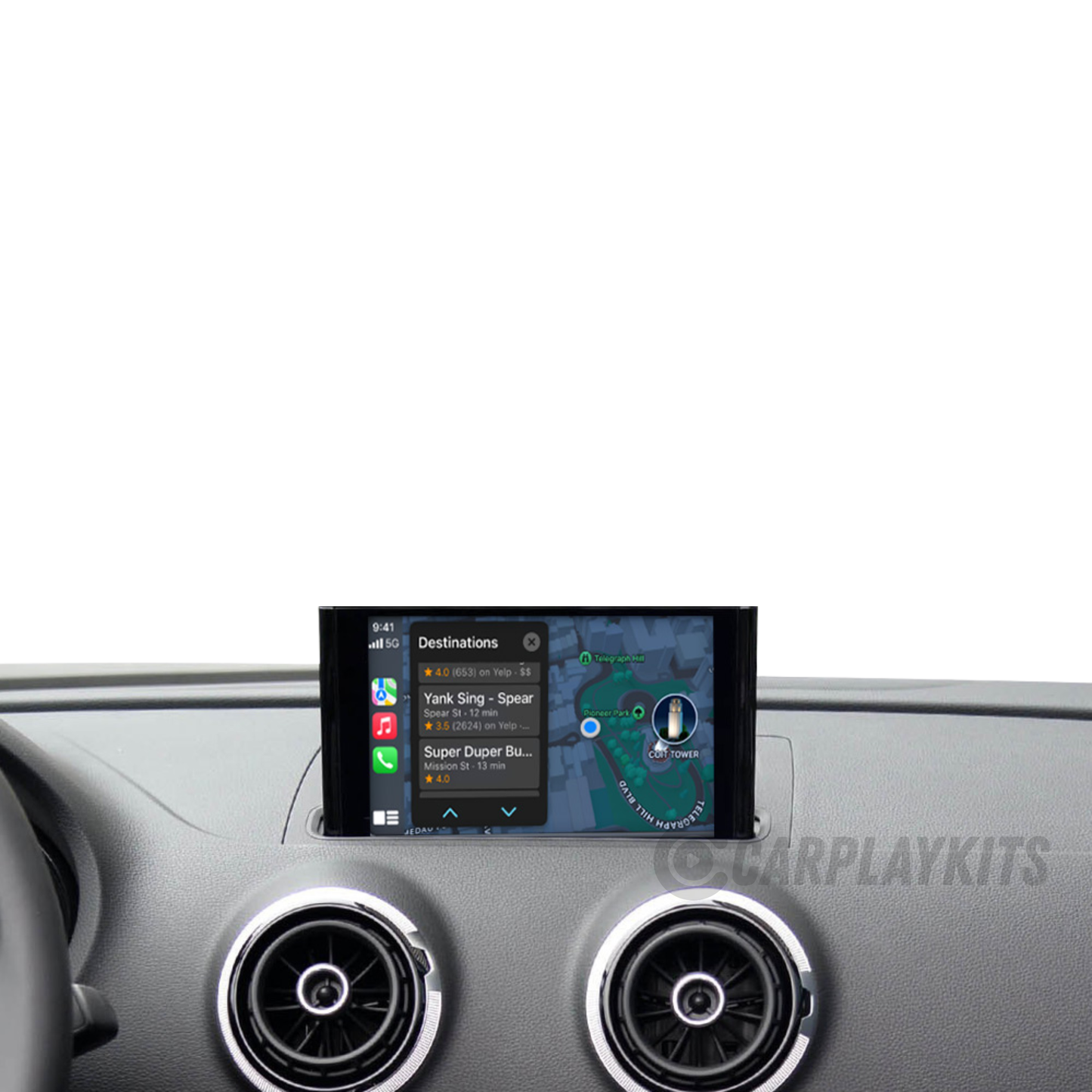 Wireless Apple CarPlay and Android Auto MMI upgrade kit for Audi A5 2017 and 2018