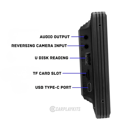 all the ports available on the universal carplay screen