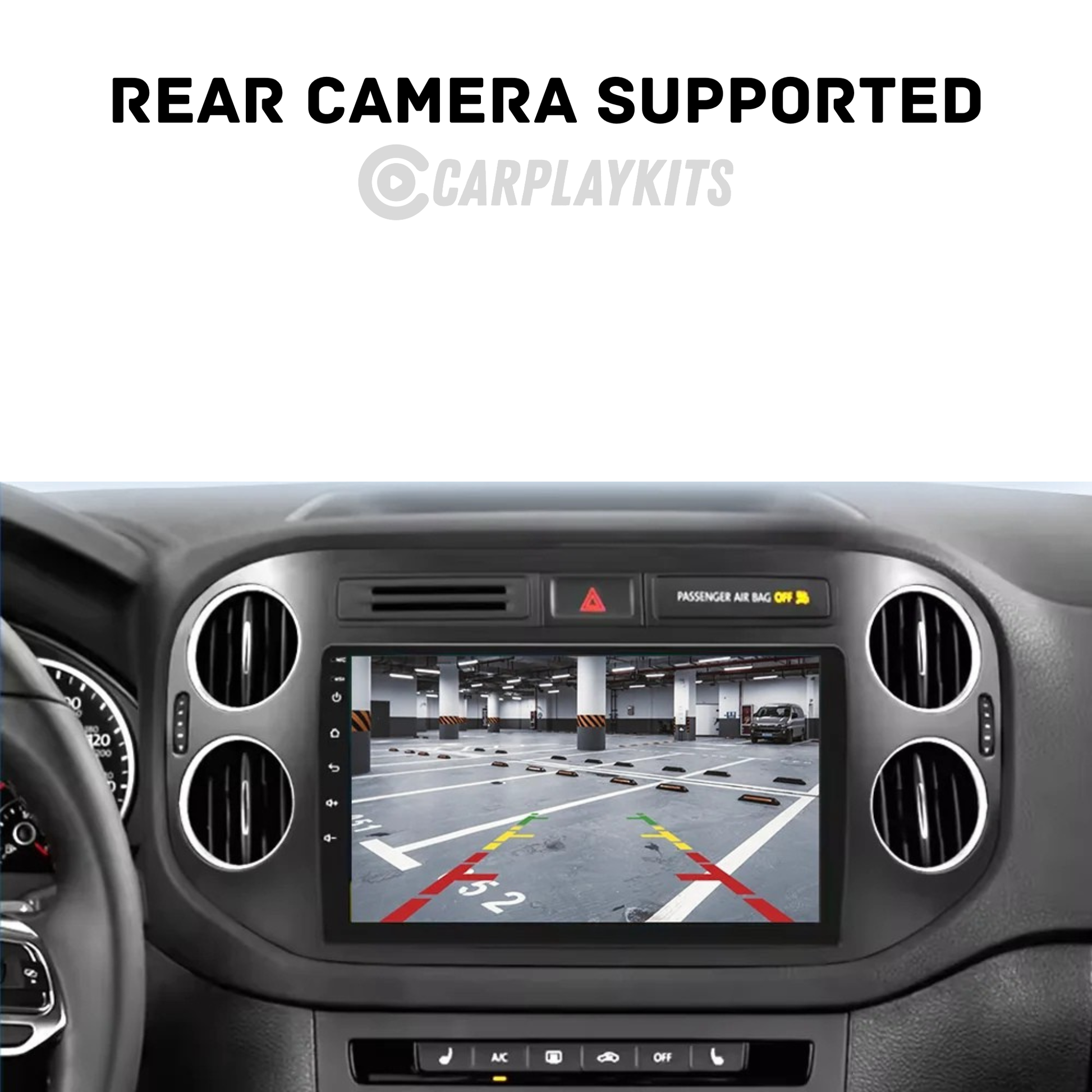 volkswagen tiguan carplay kit supports an oem or aftermarket rear camera